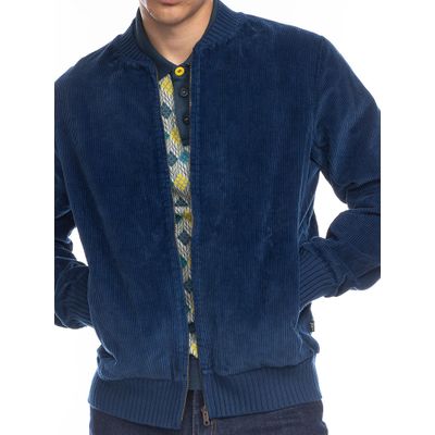 Foto van ATO Berlin-Retro Jas Pelle donkerblauw brede ribcord