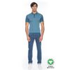 Afbeelding van ATO Berlin | Polo Enzio bio katoen met jacquard patroon blauw