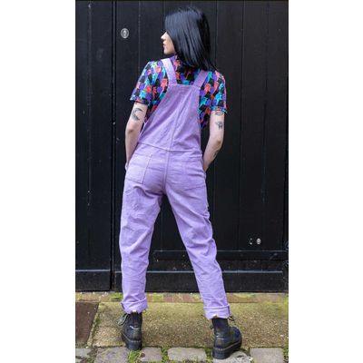 Foto van Run & Fly | Lavendel ribcord tuinbroek, unisex met stretch