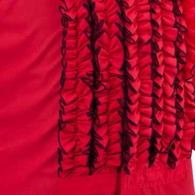 Foto van Chenaski | Overhemd ruche, red black trim