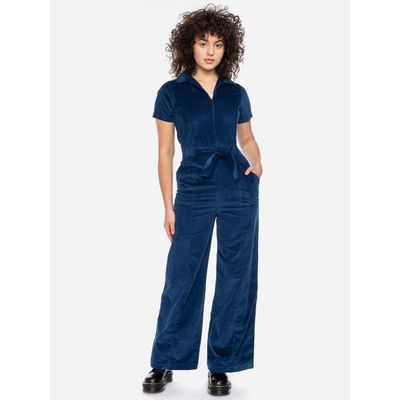 Foto van ATO Berlin | Jumpsuit Olivia van biologisch blauwe ribcord katoen mix