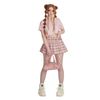 Afbeelding van Banned | Roze wit geruit tartan mini rok, Darkdoll