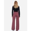 Afbeelding van ATO Berlin | Hoge taille broek Lacy met rechte wijde pijpen rood geruit