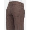 Afbeelding van ATO Berlin | Pantalon Lilia bruin geruite katoen