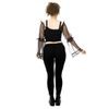 Afbeelding van Poizen Industries | Punky legging Nightshade met veterdetails