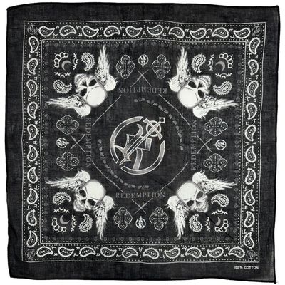 Foto van Zacharia | Bandana zwart met Redemption winged skulls en paisley