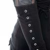 Afbeelding van Chemical Black | Gothic top Waneta, met halsbandje openingen en corset-details