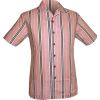 Afbeelding van Chenaski | Overhemd korte mouw, Stripes, creme lila zwart blauw
