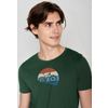 Afbeelding van Green Bomb | T-shirt Bike winter, groen bio katoen