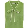 Afbeelding van Banned | Vintage retro top Tina anchor ahoy, groen beige met V-hals en strik