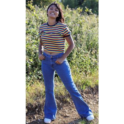 Run & Fly | Jeans Seventies Bellbottom Stonewash denim