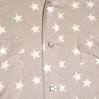 Foto van Chenaski | Rockabilly '50 cowboy overhemd, stars grey creme