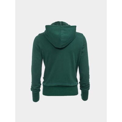 Foto van ATO Berlin | Ribcord jas Kite met capuchon en dubbele rits van groen ribcord, biokatoen