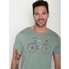 Afbeelding van Green Bomb | T-shirt Bike Jacques, soft sage groen bio katoen