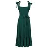 Afbeelding van Collectif | Maxi jurk Katrina Tropical effen zomergroen