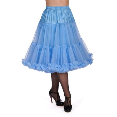 Foto van Banned | Petticoat Lifeforms Kuitlang met extra volume, cornflower blauw