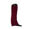 Afbeelding van Flirt | Bordo rode beenwarmers van zacht kabel-breisel 