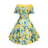 Afbeelding van Dolly and Dotty | Kinderjurk Darlene Blue Lemon met grote citroenen print
