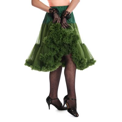 Foto van Banned | Petticoat Lifeforms Kuitlang met extra volume, forest green