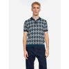 Afbeelding van ATO Berlin | Polo Maron bio katoen met donkerblauw en grijs geruit retro patroon