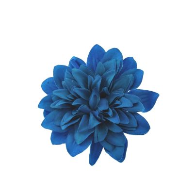 Foto van Zacharia | Turquoise chrysant op haarclip en broche 