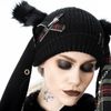 Afbeelding van Cup Cake Cult | Punk muts Rini met rode tartan konijnen oren en ketting