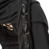 Afbeelding van Heartless | Skelly Bunny sjaal-muts met konijnen oren, metalen ringetjes en lintdetail