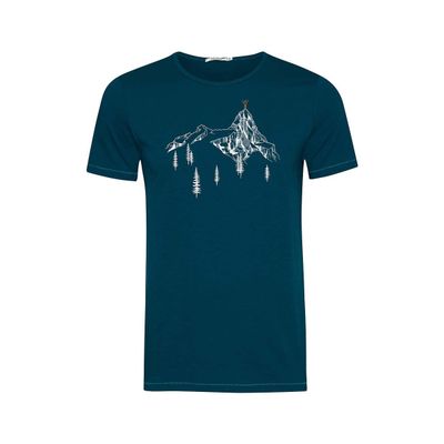 Green Bomb | T-shirt Bike destination, baltic blue bio katoen