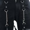 Afbeelding van Poizen Industries | Goth punk broek Adaiah, zwart met ritsen, kettingen en nestels