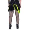 Afbeelding van Poizen Industries | Cyber korte broek Danger zone met fluor-groene straps en een zak