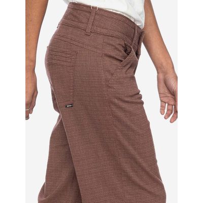 Foto van ATO Berlin | Pantalon Lilia, bruin met beige gemêleerde structuur
