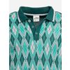 Afbeelding van ATO Berlin | Polo Enzio met groen-mint jacquard patroon en korte mouw, bio