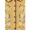 Afbeelding van Banned | Gele Cardigan Penny flower met korte mouw en bloemen borduursels, Queensize
