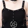 Afbeelding van Heartless | Lange jurk Midnight Lament met Pentagram en straps met metalen oogjes