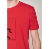 Afbeelding van Green Bomb | T-shirt Bike Squares, rood bio katoen