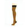 Afbeelding van Flirt | Overknee sokken zwart okergeel gestreept