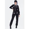 Afbeelding van Jawbreaker | Dames Western overhemd met wit bloem borduursel en piping details