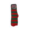 Afbeelding van Flirt | Lange sokken met brede groen rode strepen