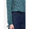 Afbeelding van ATO Berlin | Blouse Liana met teal petrol retro patroon, eco-viscose