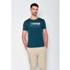 Afbeelding van Green Bomb | T-shirt Nature cliffsail, steen blauw bio katoen