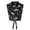 Afbeelding van Banned | Rock'n Roll sleeveless blouse Marilou roze blauw, zwaluwen