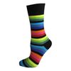 Afbeelding van Macahel | Heren, Enkelsokken zwart met New dark regenboog met zwarte boord