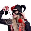 Afbeelding van Cup Cake Cult | Jester muts, harlequin zwart rood
