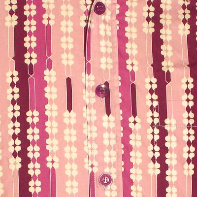 Foto van Chenaski | overhemd Seventies Shamrock Violet, lilac, creme met klaverblaadjes