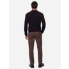Afbeelding van ATO Berlin | Polo Enne met lange mouw zwart rood retro jacqard patroon