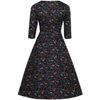 Afbeelding van Dolly and Dotty | Jurk Billy zwart met Dinosaur Fossil print