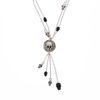Afbeelding van Zacharia | Halsketting met schedel amulet en kettinkjes met meerdere schedels