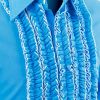 Afbeelding van Chenaski | Overhemd ruche, blue white trim