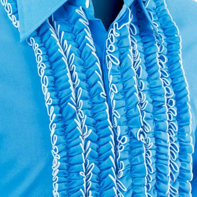 Foto van Chenaski | Overhemd ruche, blue white trim