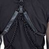 Afbeelding van Chemical Black | Cyber harnas, Midnight veggie leather met kettingen